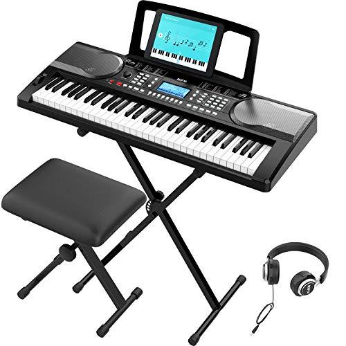 Portable 61 Key Electronic Piano Keyboard full set up demonstration